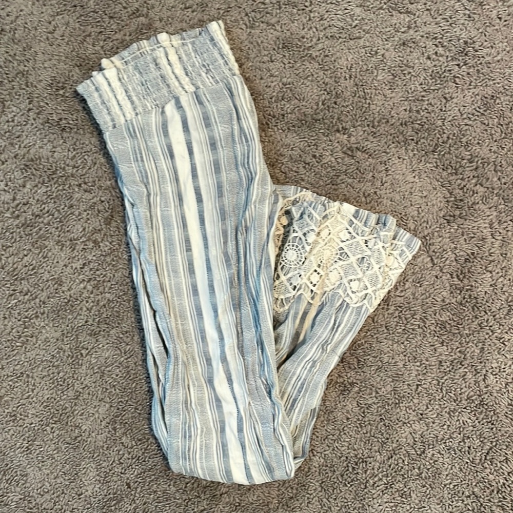 Rip curl Striped linen pants NWOT